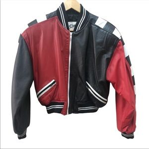 Vintage CHIA Women’s Bomber Leather Jacket